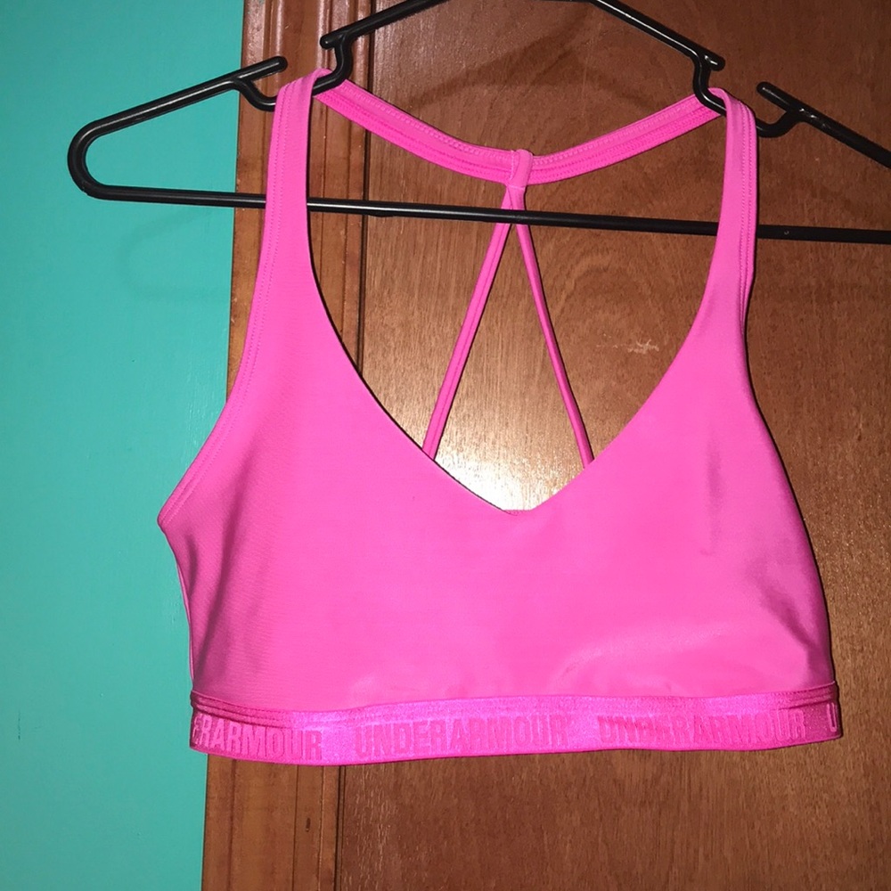 Under Armour pink sports bra, size medium